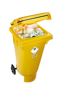P. Henkel offener gefüllte gelbe ClinicBOXX für medizinische Abfälle