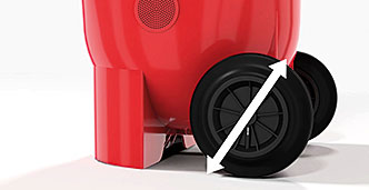 Grandes roues pour une maniabilité et un transport faciles 